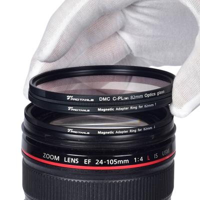 PRO TANLE Magnetischer Filteradapterring-Kit, 82 mm Ringadapter für Filter und Objektiv, Magnetadapter