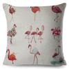 Tropical Flamingo Cushion Cover Hand Drawn Pineapple Butterfly Ice Cream Design Soft Square Pillow Home Decor xcm