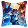 Pillow Covers Cartoon Charizards Sofa Decorative Home Double-Sided Printing Short Plush Cute Cushion Cover