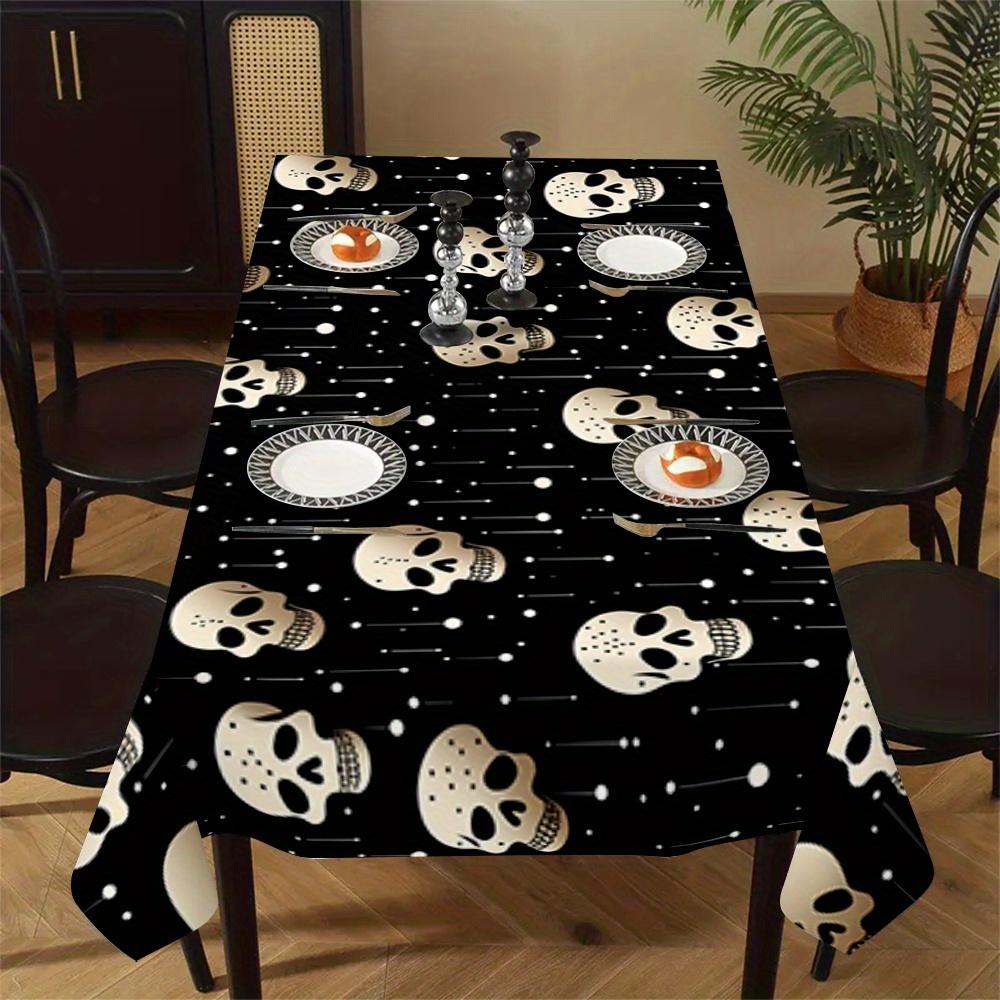 Day of The Dead Rectangle Table Cloth for Table Decor Kitchen Dining Waterproof Reusable Tablecloth for Tables Holiday Party