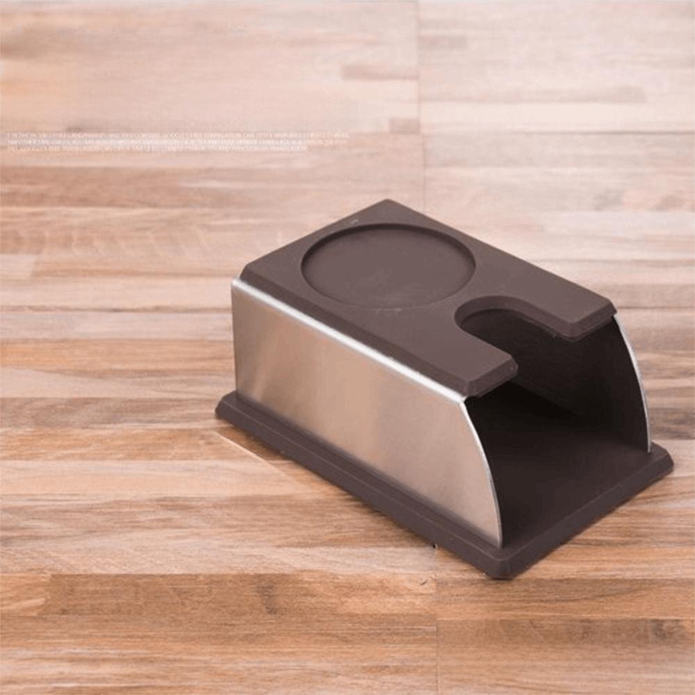 Silikonboden Espresso Tamper-Ständer Edelstahl Barista-Werkzeuge Aufbewahrungsbasis Barista-Werkzeuge