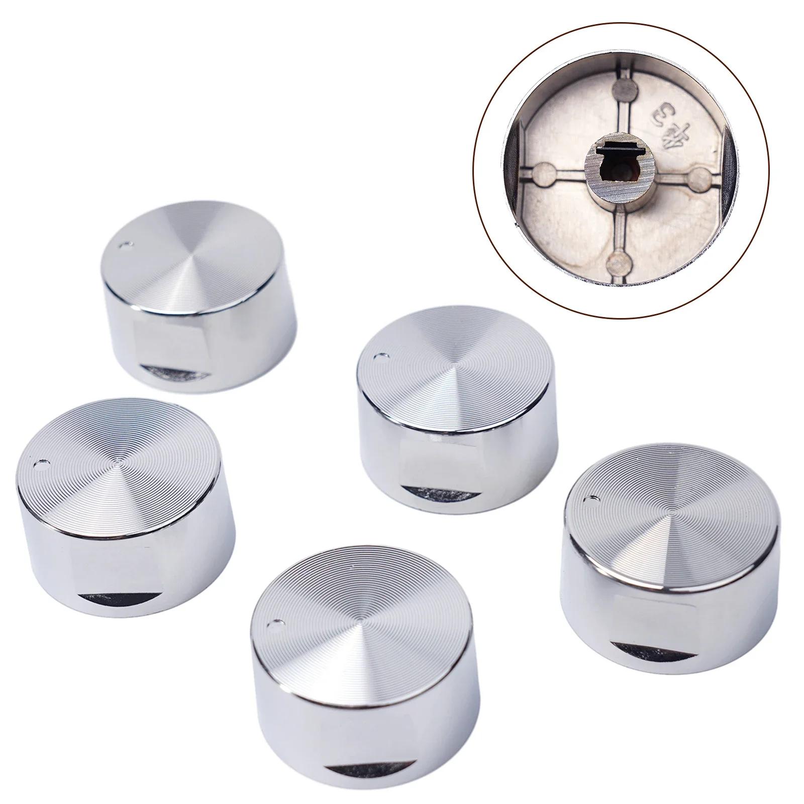 Round Knob Rotary Switches 6mm Diameter Aluminum Alloy Cooktop Parts Easy Installation For Cooktop Modern Simple High Quality