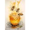 Fresh Bees Collecting Honey And Canned Honey Poster Print Wall Art Pictures Canvas Painting Living Room Bedroom Home Decor Gift