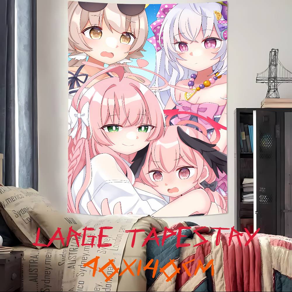 Heet Schattig Kawaii Meisje Urawa Hanako Blue Archive Populair Kamer Decoratie Wandkleed Kunstkamer Huisdecoratie Wandkunst Decor