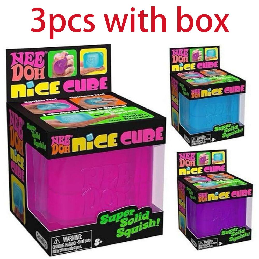 Schylling Needoh Nice Cube Sensory Fidget Toy, Stress Relief Squishy Cube, Anti-Anxiety Squeeze Toy for Focus & ADHD Support