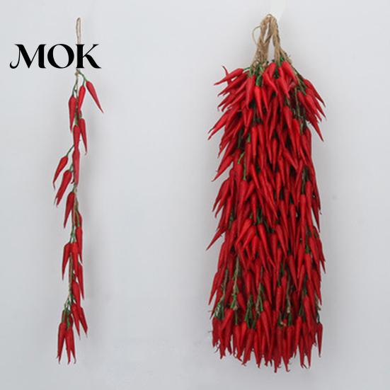 Durable Artificial Vegetable Decor Vegetables String Simulated Garland Realistic Decorative Fake Veggies for Long-lasting Home Farmhouse Kitchen Farm