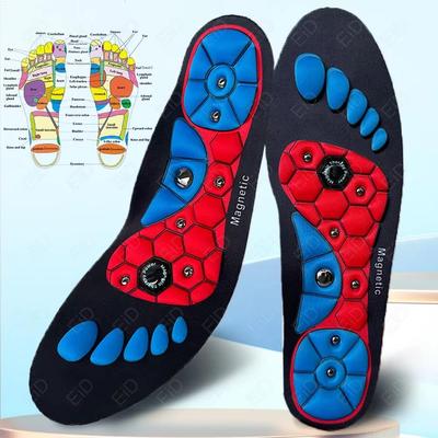 1 Paio di Solette Massaggianti Magnetiche, Assorbiurto, Traspiranti, Antiscivolo, Solette Universali con Supporto Plantare per Uomo e Donna