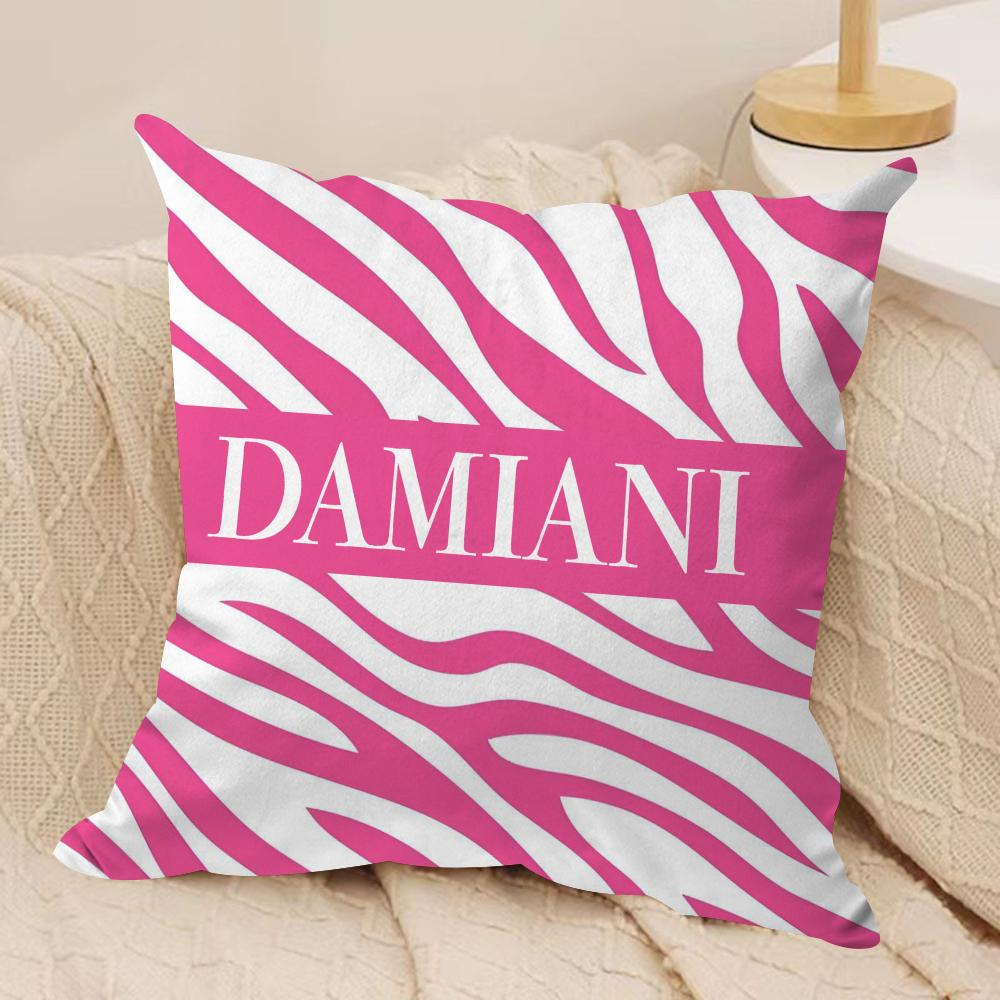 Italian Gorgeous D-Damiani Cushion Cover Silky Short Plush Double-Sided Printed Pillow Case for Sofa All Seasons Home Decor Gift