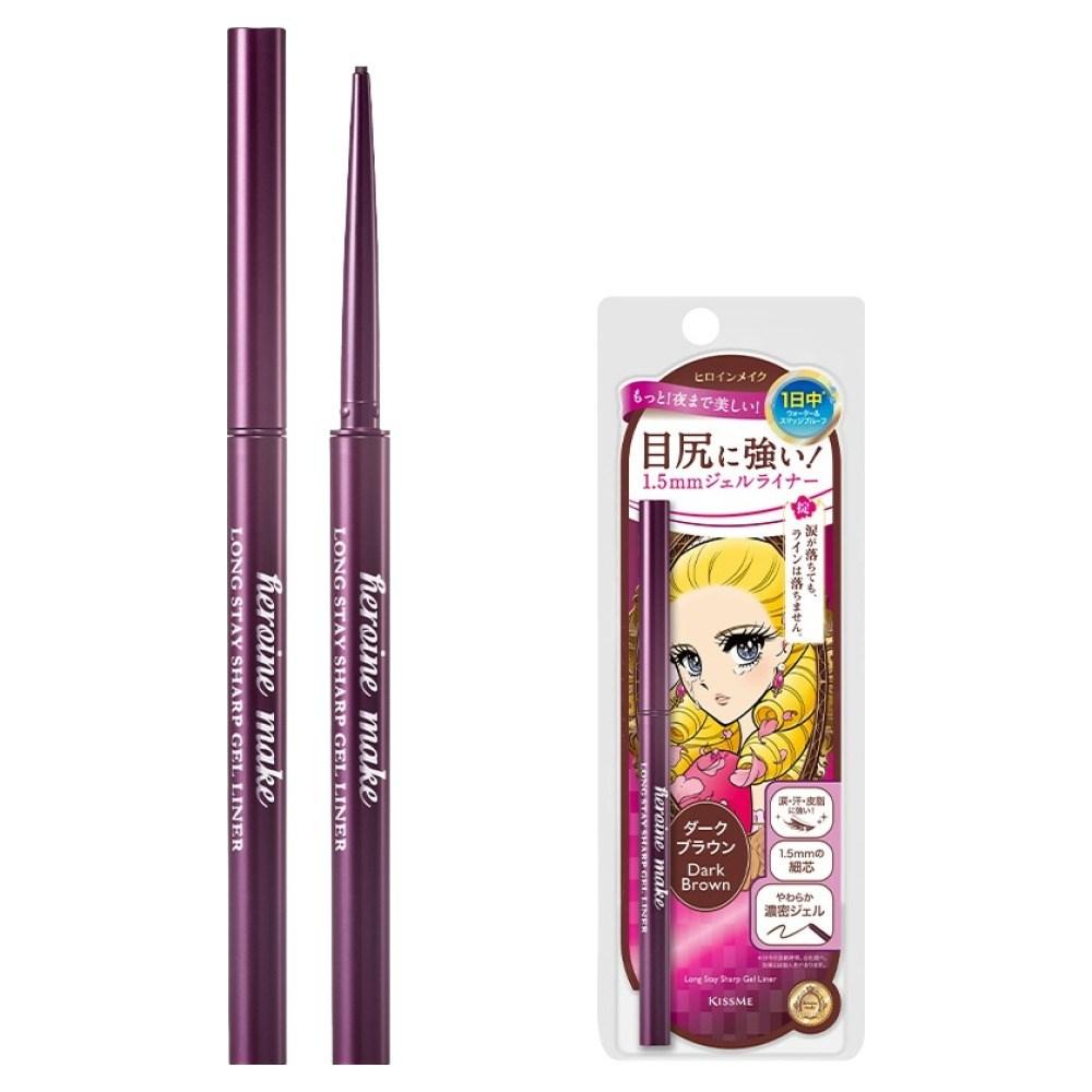Heroine Make Long Stay Sharp Gel Liner N 0.08g, 02 Dark Brown, 1 Pcs