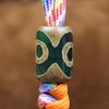 Tibetische 5,5 MM Loch Dreiäugige Dzi Achat Stein Perlen Lanyard Anhänger Regenschirm Seil DIY Armbänder Zubehör Paracord Perle Charme