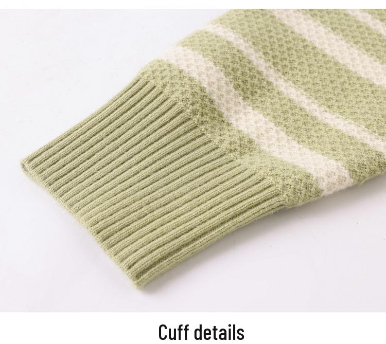 2026 Spring Knit Top for Moms: Lightweight Striped Sweater for Middle-Aged & Elderly Women, Perfect As a Spring & Autumn Layer