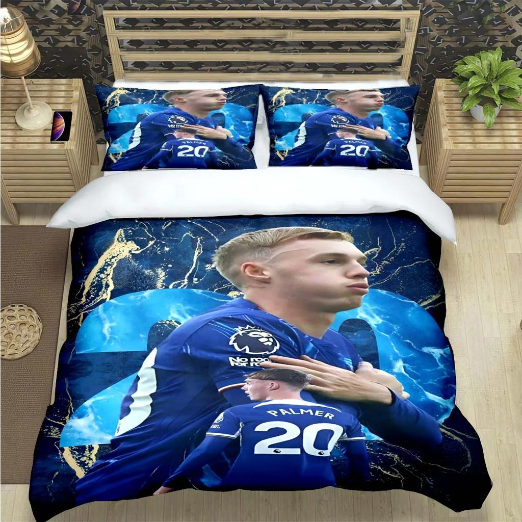 Berühmtes UK. Fußballstars C-Cole P-Palmer Druck Bettwäsche Set Bettbezug Steppdecke Bett Jugend Kind Mädchen Junge Luxus Geburtstagsgeschenk