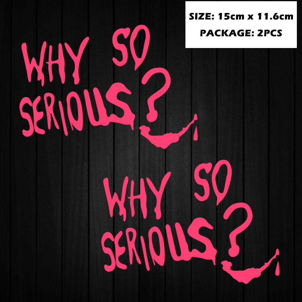 Joker Why So Serious? Reflective Motorcycle Stickers Decor Moto Scooter Body Windshield Helmet Exterior Accessories Decal
