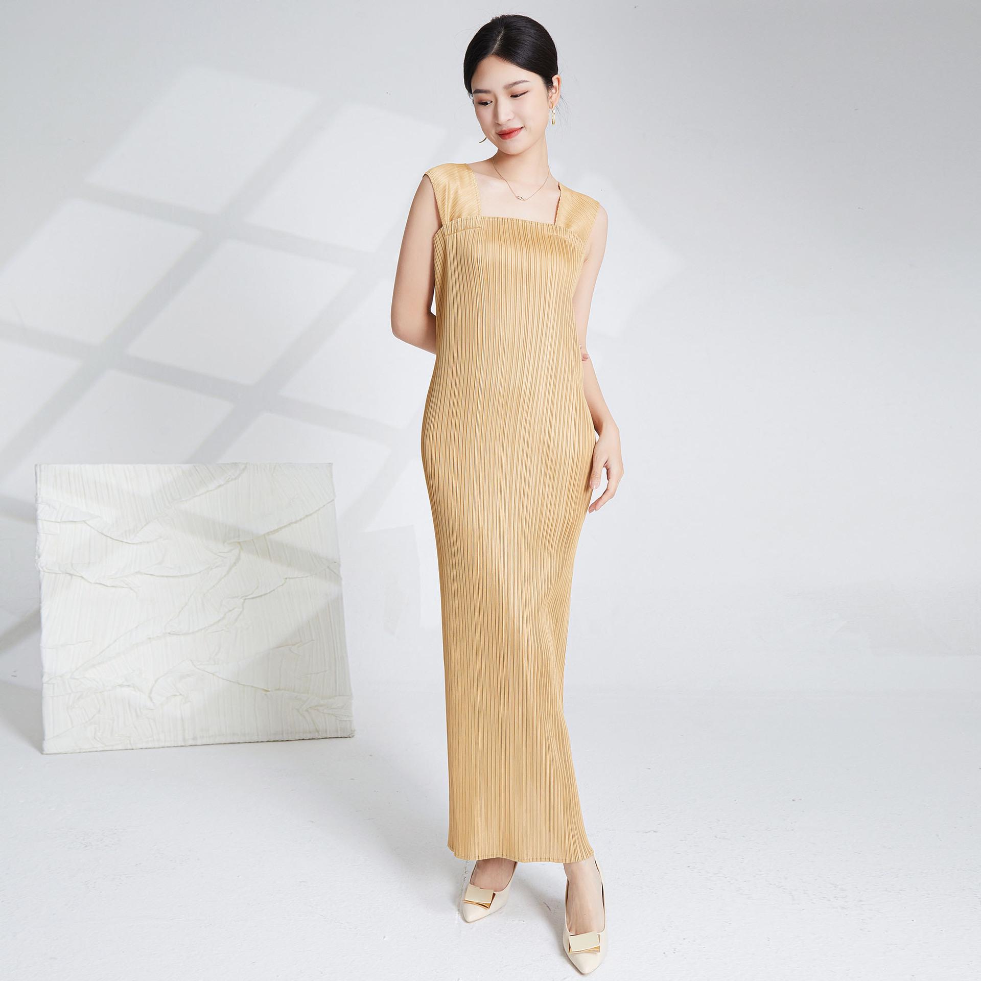 Элегантный женский плиссированный сарафан и пуловер, комплект из двух предметов One Size