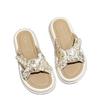 New pearl non-slip cross-platform French one-word slippers