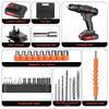 Fast Delivery Cordless Drill Multifunctional Screwdriver 27PCS Screw Driver High Power Drill Tool