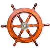 45.72 Cm Wooden Ship Wheel, Nautical Ship Wheel Decor, Marine Steering , Natural Wood , Decorative Boat , Wheel Gift