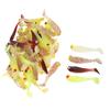 50Pcs Soft Bait Silicone Flat Tail Simulated Actions Flexible Fishing Soft Lure for Bass 5cm