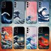 Great Wave Kanagawa Phone Case For Samsung S25,S24,S21,S22,S23,S30,Ultra,S20,Plus,Fe,Note,10,9,5G Black Cover