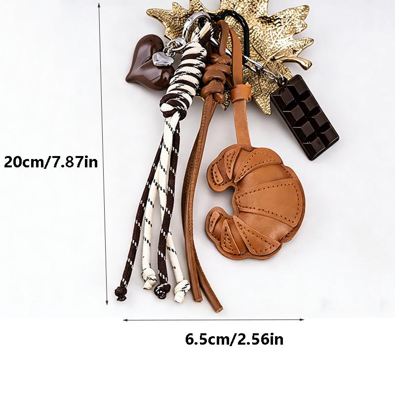Yogodlns Handmade Nylon Woven Rope Bag Pendant Cute Bread Fashion Backpack Handbag Hanging Bags Accessories