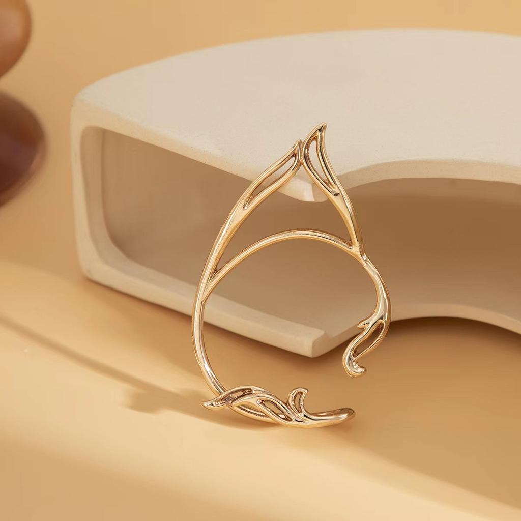 Gothic Elf Ear Cuffs Cat Wrap Non-Pierced Fake Earrings Cosplay Party Jewelry