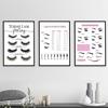 Makeup Wall Art Eyelash Extension Style Guide Posters and Prints Eyelash Technician Business Form Canvas Painting Decor Picture