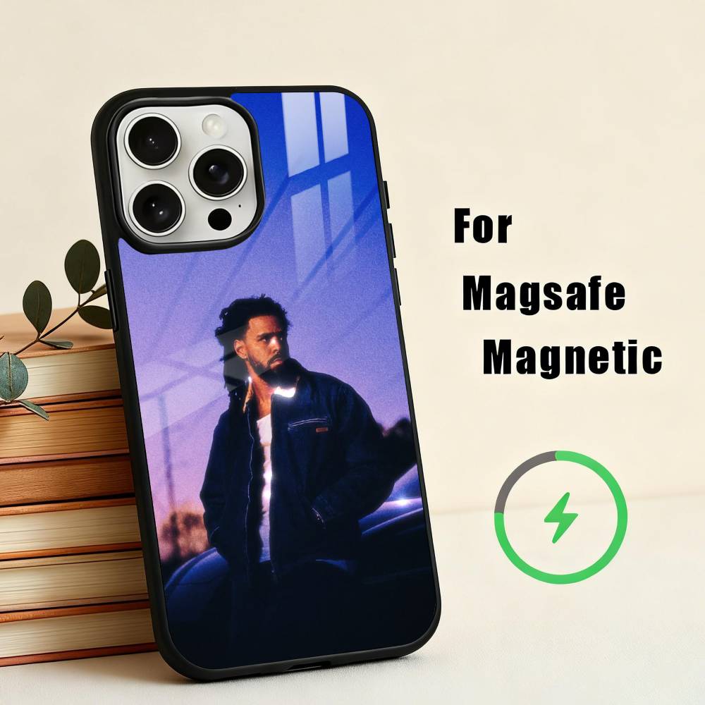 Rapper Singer J-J C-Cole-E  Phone Case For iPhone17,16,15,14,13,12,11 Plus,For Magnetic Wireless Charge Cover