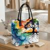  Watercolor Tree Art Tote Bag Fashion Casual Large Capacity Shoulder Handbag for Daily Use