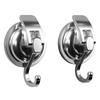 Reusable Easy to Install Polished Suction Cup Hooks Chrome-Plated Organization Bathroom Shower