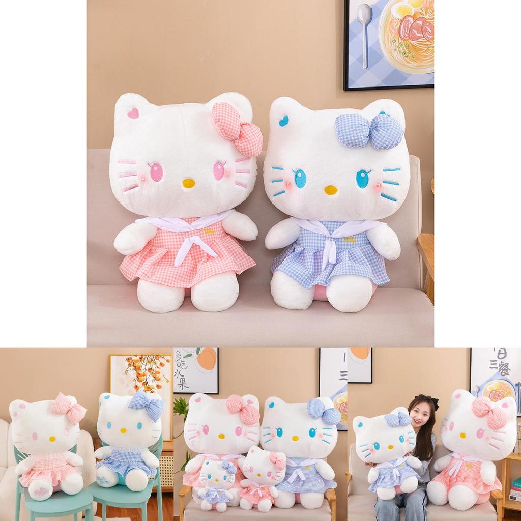Adorable Kt Cat Plush Toy Featuring Cute Floral Dress For Kids And Collectors