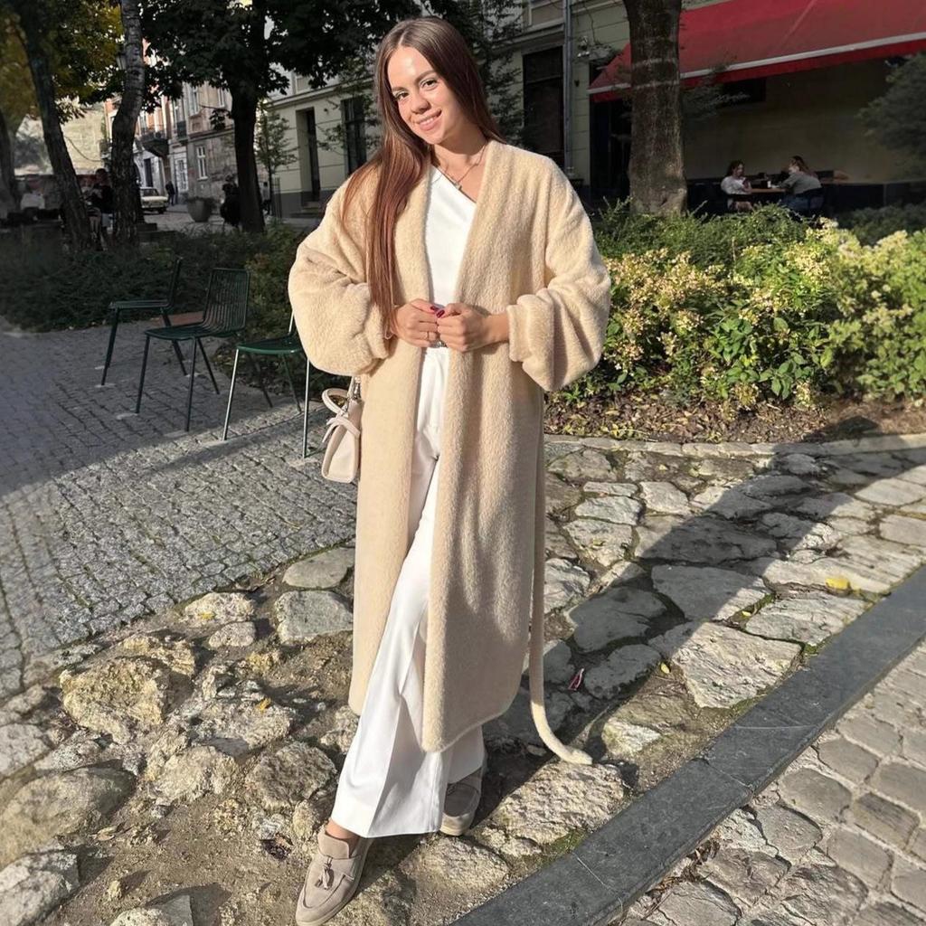2025 Autumn European and American Women's Off-Shoulder Long Knitted Dress & Cardigan