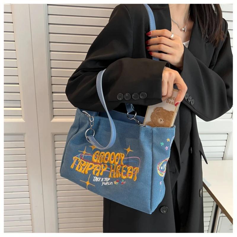 Borsa da Donna Grande Capacità Borsa da Signora Tessuto di Alta Qualità Borsa a Spalla Femminile Tote Casual Borsa a Mano di Tendenza Designer