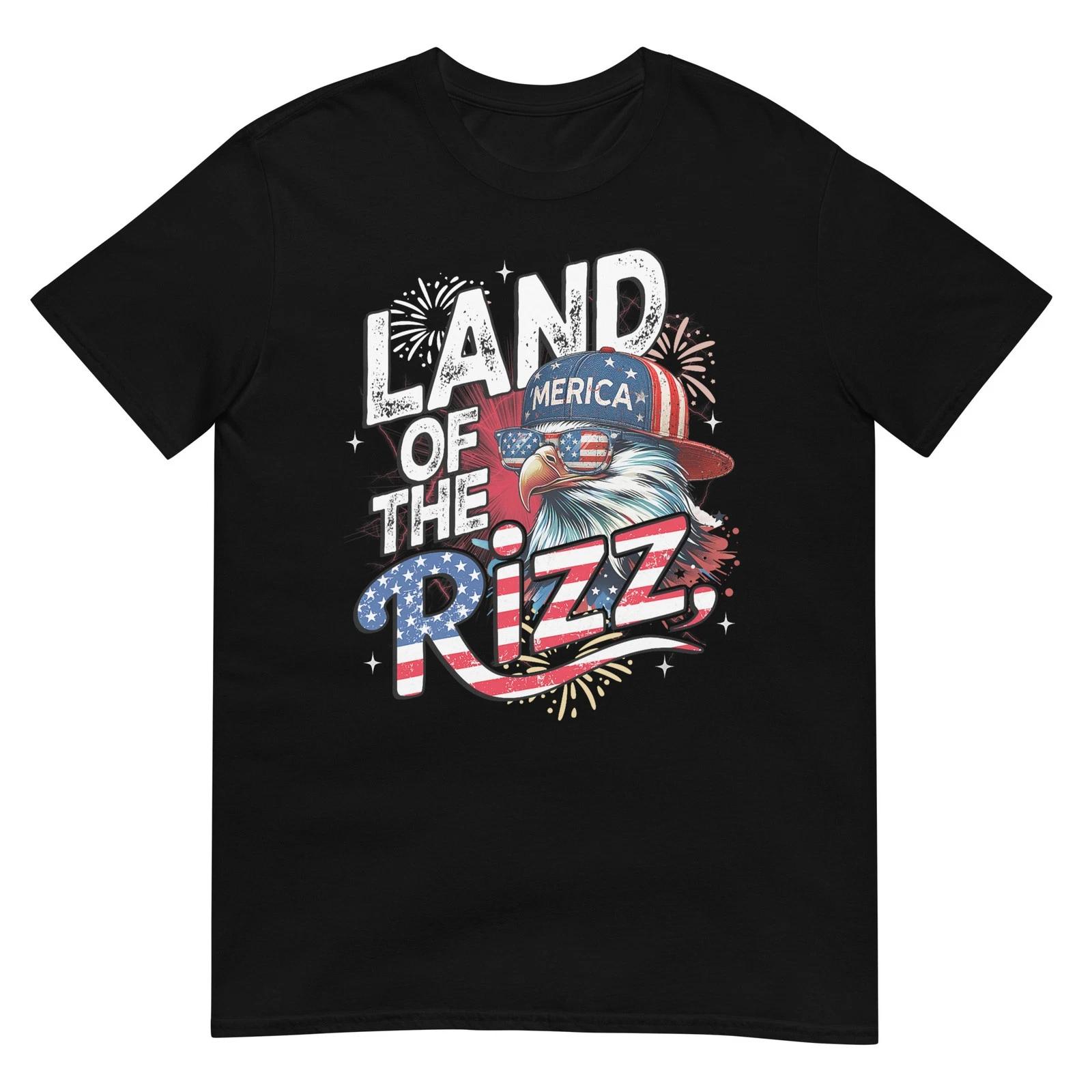 Eagle Land Of The Rizz Funny Patriotic 4th Of July T-Shirt S