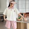 Girls' Academy Style Polo & Shorts Two-Piece Set