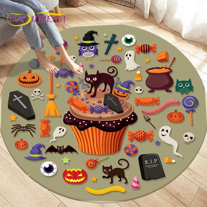 Cartoon Gamer Game Controler Area Koberec,Koberec s kulatým kobercem do obývacího pokoje Ložnice Dekorace,Děti si hrají plazící se protiskluzová podložka na podlahu