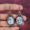 Pinolith Jasper Gemstone Earrings Copper Wire Wrapped Earrings Handmade Jewelry