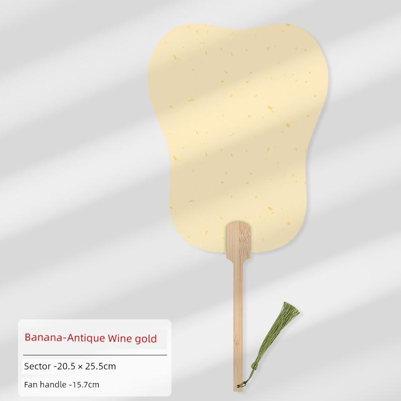 Thickened Xuan Paper Fan Surface Circular Fan Double-Sided Blank Paper Fan Painting Heart Card Paper DIY Kids Handmade Fan Painting Brush