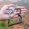 Braided Fishing Line Cutter Rings Openers with Lanyard Fishing Pliers Multifunctional Fishing Tackle Stainless Pliers