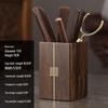 Ebony Wood Tea Ceremony Six Gentlemen Set