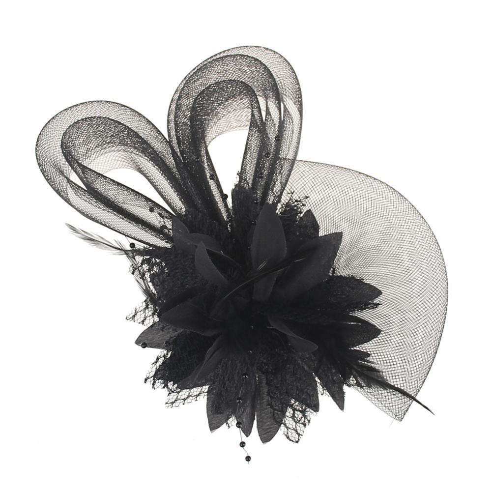 Bridal Jewelry Elegant Flower Women Stylish Hair Ornament Feather Headband Shimmer Headdress
