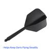 METERXITY 6pcs Integrated Dart Shafts and Flights - 2BA Screw-in Dart Flights Plastic Anti-drop for Soft Tip and Steel Tip Darts (2BA black)