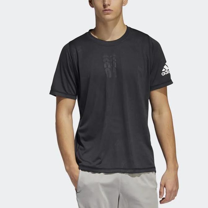 Adidas Training Sports Pullover Crew Neck Short Sleeve T-Shirt Men Tops Black DZ7366