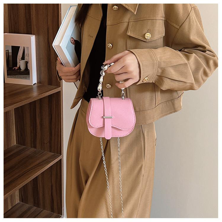 Stylish Minimalist Saddle Bag Women's Cross-border Trend Small Pu Shoulder Bag