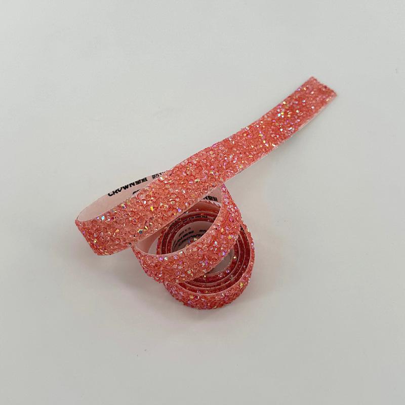 Eco-Friendly Colorful Resin Rhinestone Strips - Self-Adhesive Hotfix for DIY Crafts & Clothing Accessories
