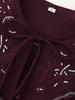 Autumn 2025 Women's V-Neck Tassel Lace-Up Bohemian Embroidered Shirt
