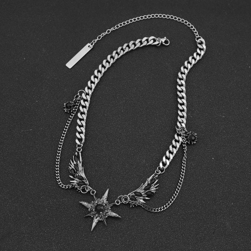 Meier Necklace: y2k sweet & spicy punk wing necklace