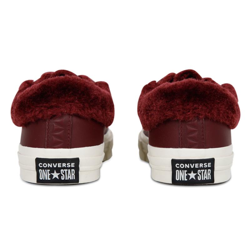 Converse One Star Series Comfortable and Versatile Low-Top Canvas Shoes Unisex Dark Red