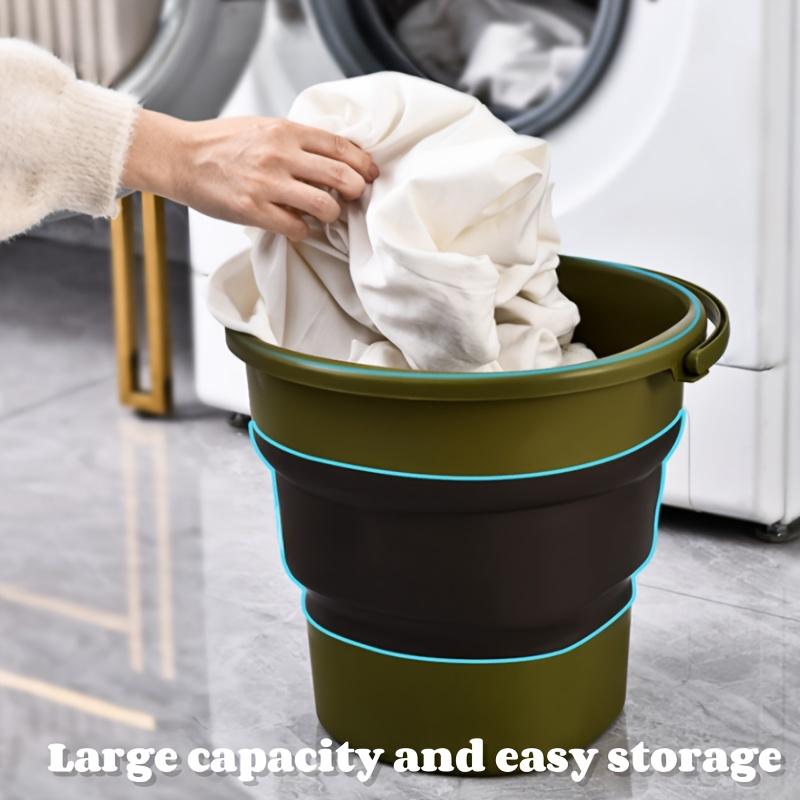 1Pc Multifunctional Foldable Storage Bucket, 5L, Leak-Proof Portable Water Container for Camping, Fishing & Car Washing