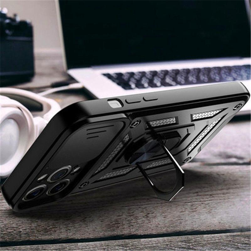 Applicable to Apple 16promax mobile phone case push window iPhone15/14 all-inclusive 13/12/11 magnetic matte support