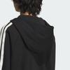 Adidas FW24 Casual Sports Series Brand Logo Stripe Loose Fit Hooded Jacket Unisex Jacket Black JL6077